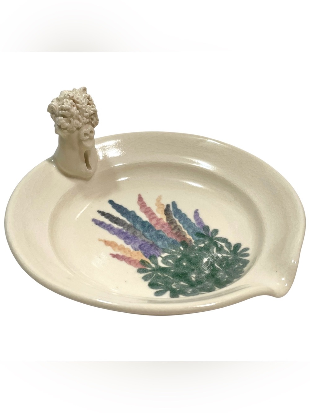 Vintage 1970s KO Signed Prince Edward Island Pottery Art Ashtray - Canada PEI